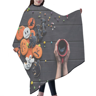Personality  Homemade Halloween Cookies Hair Cutting Cape