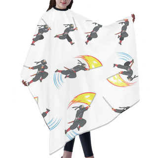 Personality  Ninja Flying Attack Game Sprite Hair Cutting Cape