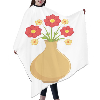 Personality  Flower In Vase Hair Cutting Cape