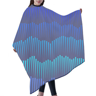 Personality  Sea And Sound Wave Blue Vector Seamless Pattern Hair Cutting Cape