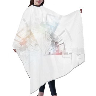 Personality  Abstract Circuit Cyber High Technology Business Background Hair Cutting Cape