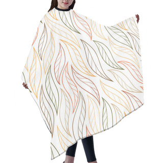 Personality  Seamless Abstract Hand-drawn Pattern With Leaf Hair Cutting Cape