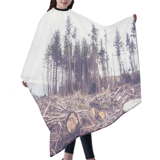 Personality  Cut Down Forest Hair Cutting Cape
