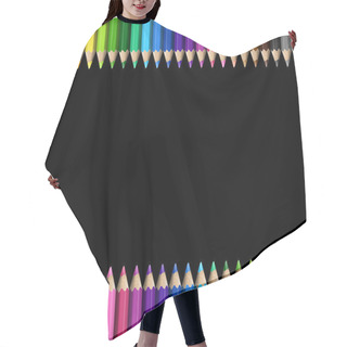 Personality  Rainbow Template Colorful Pencils Hair Cutting Cape