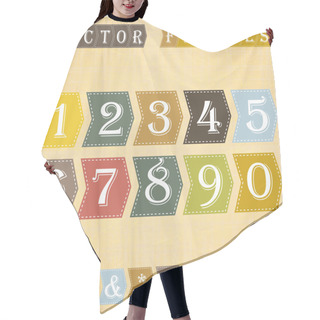Personality  Numbers Set. , Vector Illustration Hair Cutting Cape