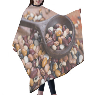 Personality  Variety Of Protein Rich Colorful Raw Dried Beans Hair Cutting Cape