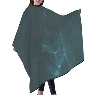 Personality  Abstract Artistic Background With Turquoise Paint On Black  Hair Cutting Cape