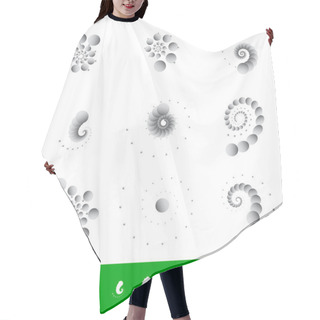 Personality  Circular Abstract Elements Set Hair Cutting Cape