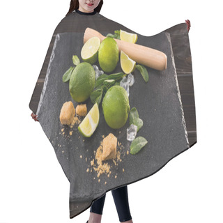 Personality  Lime Slices With Sugar And Wooden Squeezer Hair Cutting Cape