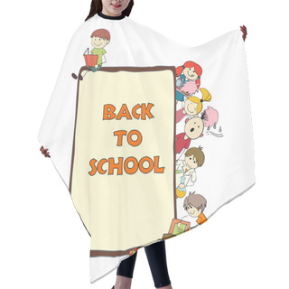 Personality  Kids School Sketch Poster Hair Cutting Cape