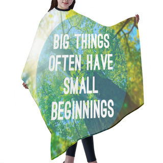 Personality  Inspirational Motivating Quote On Forest Background Hair Cutting Cape