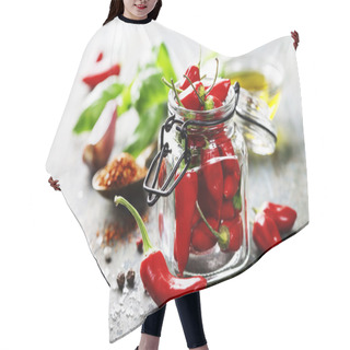 Personality  Chili Peppers With Herbs And Spices Hair Cutting Cape