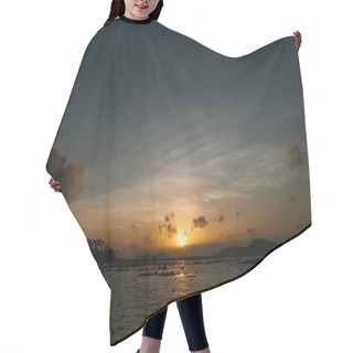 Personality  Sunset Over Ocean Hair Cutting Cape