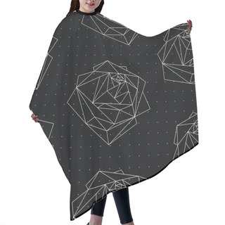 Personality  Seamless Pattern With Abstract Polygonal Roses Hair Cutting Cape