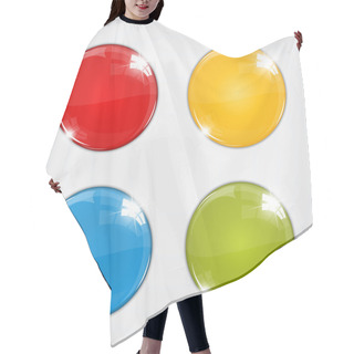 Personality  Set Of Colorful Balls On White Background Hair Cutting Cape