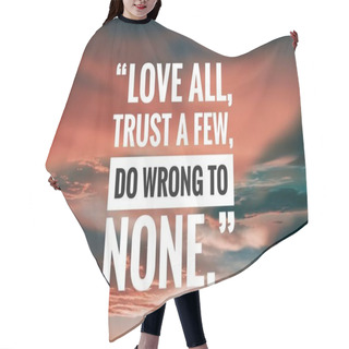 Personality  Inspirational Quote With Sky Background. Motivational Success Quote.  Hair Cutting Cape