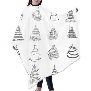 Personality  Set Of Cakes Hair Cutting Cape