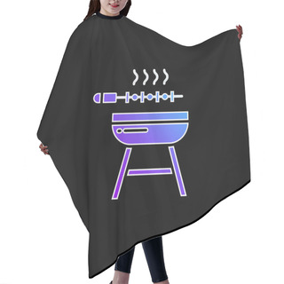 Personality  Barbeque Blue Gradient Vector Icon Hair Cutting Cape