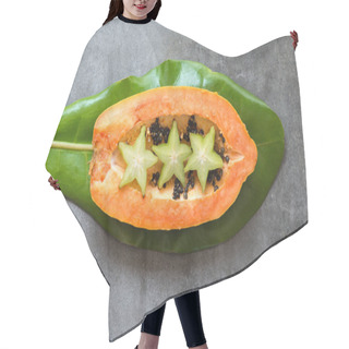 Personality  Carambole And Papaya Fruits Composition Hair Cutting Cape