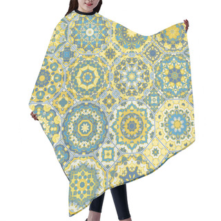 Personality  Set Of Octagonal And Square Patterns. Hair Cutting Cape