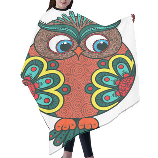 Personality  Big Colourful Ornate Rounded Owl Hair Cutting Cape