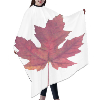 Personality  Red Maple Leaf Hair Cutting Cape