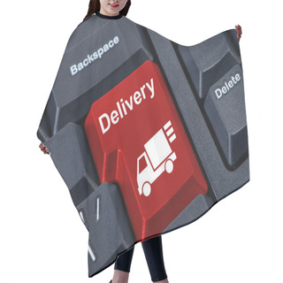 Personality  Button With Car Delivery. Hair Cutting Cape