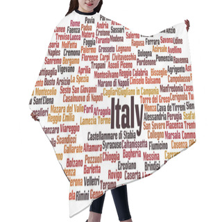 Personality  Cities In Italy Word Cloud Hair Cutting Cape