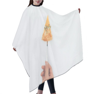 Personality  Woman With Slice Of Pumkin Pie Hair Cutting Cape