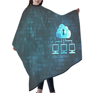 Personality  Networking Concept: Cloud Network On Digital Background Hair Cutting Cape