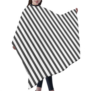 Personality  Diagonal Straight Line Black And White Pattern Design Background Hair Cutting Cape