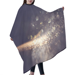 Personality  Background Of Abstract Glitter Lights. Gold And Black. De Focused Hair Cutting Cape