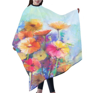 Personality  Abstract Floral Watercolor Painting Hair Cutting Cape