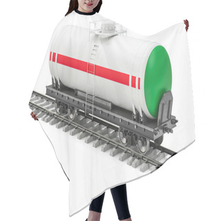 Personality  Tank Car On The Railway, 3D Rendering Hair Cutting Cape