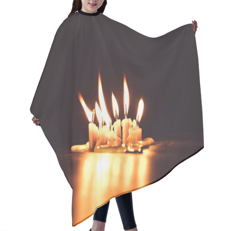 Personality  burning candles hair cutting cape