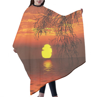 Personality  Sunset On The River Hair Cutting Cape