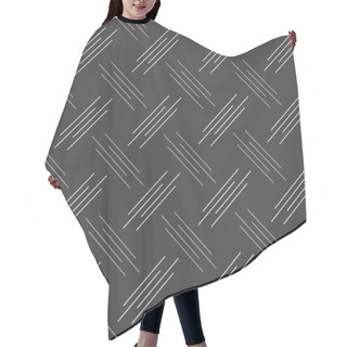 Personality  Monochrome Pattern With White And Gray Diagonal Uneven Stripes Hair Cutting Cape