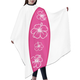 Personality  Pink Surfboard In Vector Hair Cutting Cape