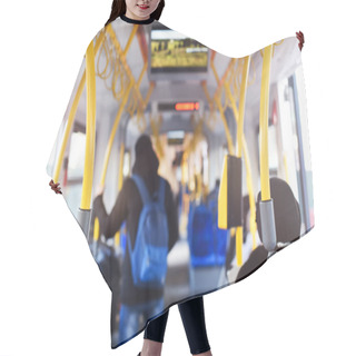 Personality  Inside Of City Tram Hair Cutting Cape