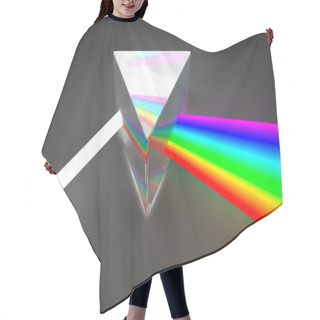 Personality  Prism Light Spectrum Dispersion. On Dark Background Hair Cutting Cape