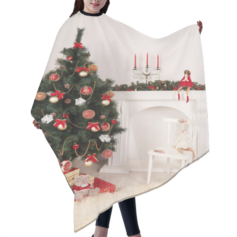 Personality  Christmas And New Year Hair Cutting Cape