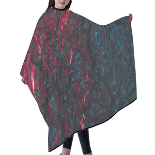 Personality  Glittering Abstract Crumpled Red And Black Foil Background Hair Cutting Cape