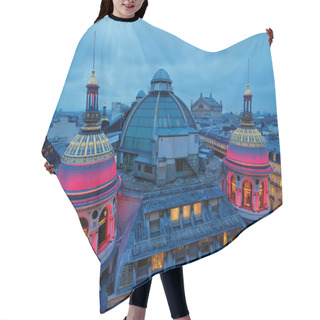 Personality  Rooftop View Of Paris At Night With Illuminated Historical Buildings Hair Cutting Cape