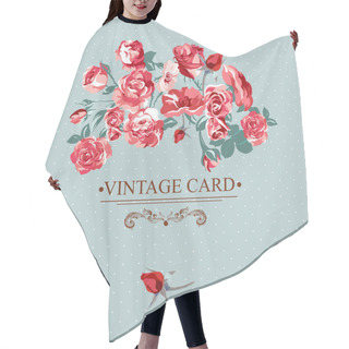 Personality  Vintage Floral Lace Background With Roses Hair Cutting Cape