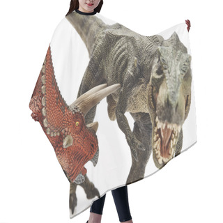 Personality  Isolated Dinosaur In White Background Hair Cutting Cape