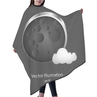 Personality  Vector Metal Bubble Speech On Metal Background Hair Cutting Cape