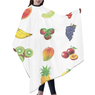 Personality  Set Of Fruits And Vegetables Hair Cutting Cape