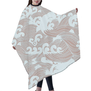 Personality  Seamless Pattern With Waves Hair Cutting Cape