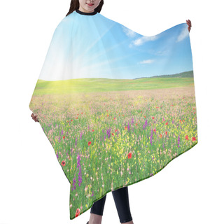 Personality  Spring Meadow Of Flowers Hair Cutting Cape