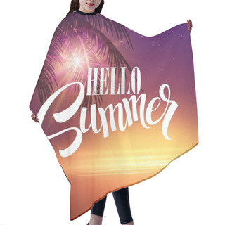 Personality  Summer Night. Palm Trees  In The Night. Vector Illustration Hair Cutting Cape